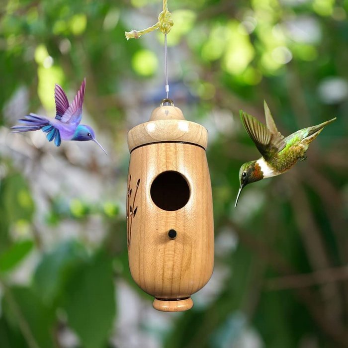 Cabane en bois pour colibris - cadeau pour les amoureux de la nature