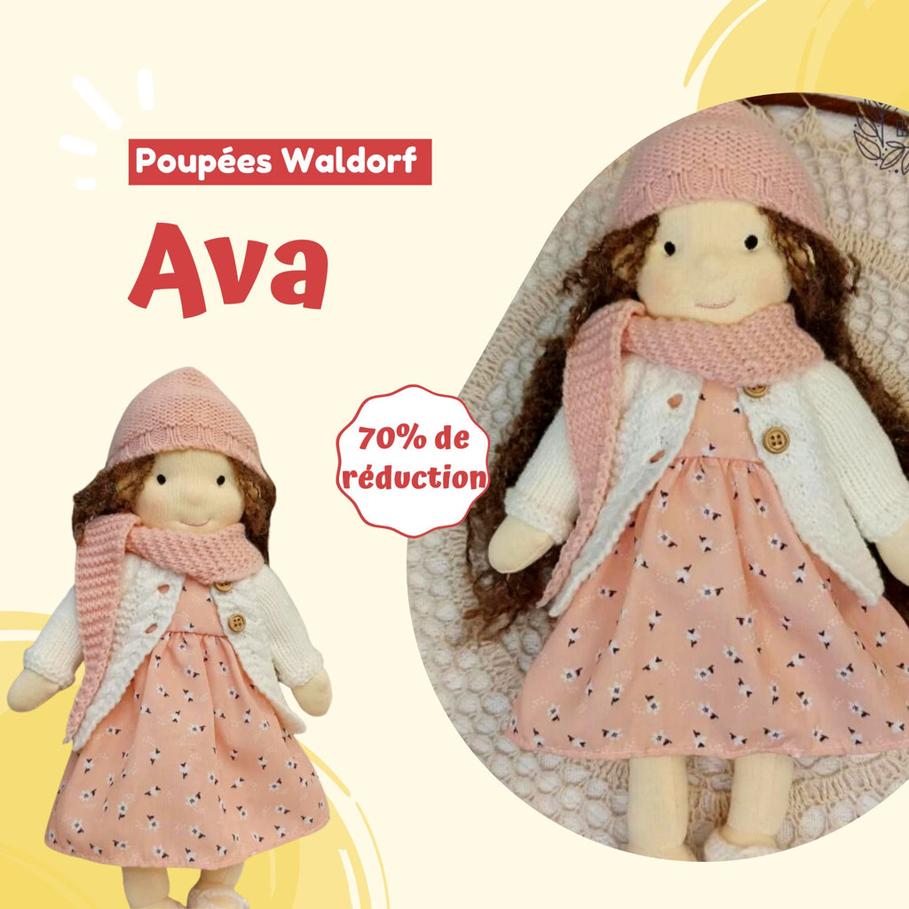 Ava - Poupée Waldorf faites main