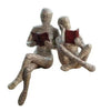 Charger l&#39;image dans la galerie, Figurines de femme lisant faites à la main