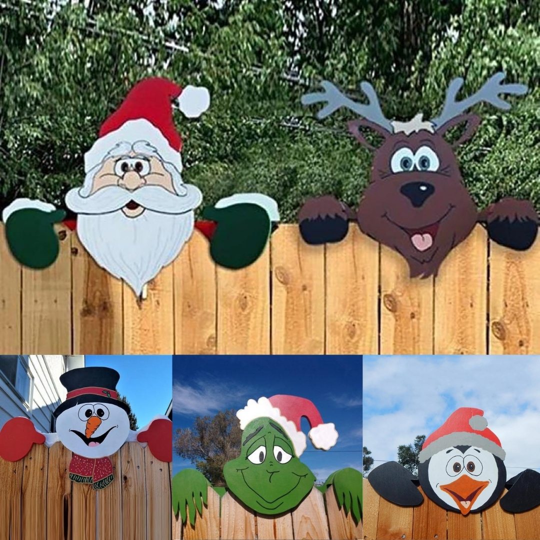 Décoration de clôture sur le thème de Noël